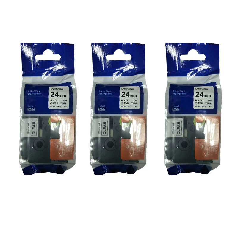 Лента для этикеток TZe151 TZe251 24 мм для Brother PT-D2730 PT-P700 PT-7600 PT-1010 PT-1280 PT-1290 PT-1100CH PT-380 PT-18R PT-18RZ