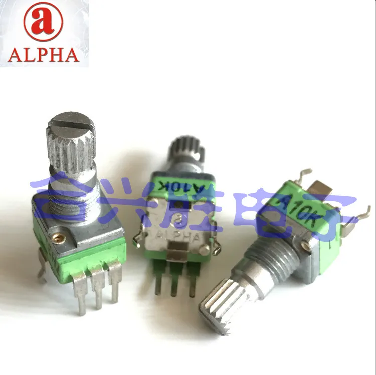 

3pcs for ALPHA 9mm vertical rotating precision potentiometer single A10K volume potentiometer axial length 15mm