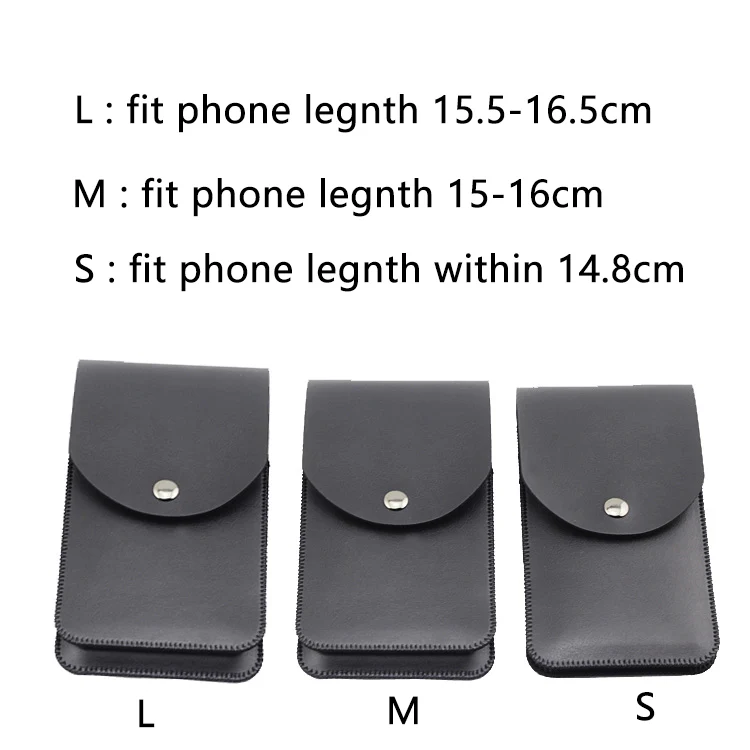 Belt Universal holster Phone leather case retro Pouch Bag Double layer Card package Male pocket For iphone 13 Pro Max 12 Pro Max