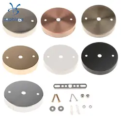 Ceiling Lamp Plate Kit Pointed Base Disc Pendant Light Accessories 100mmx15mm with Screws, Easy to DIY assembly