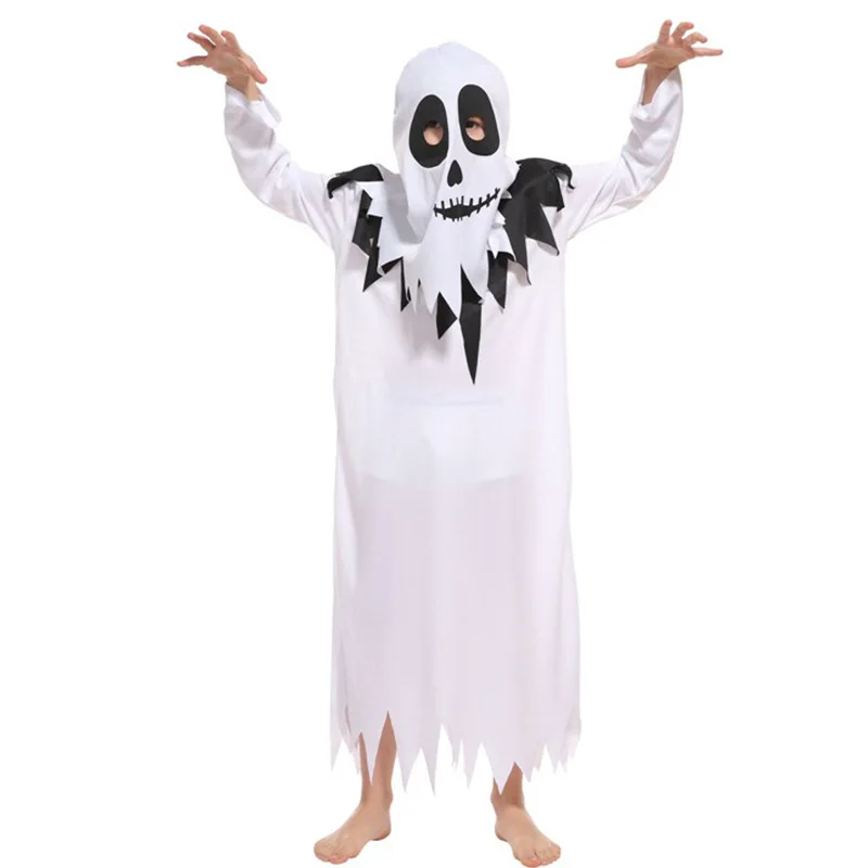Kids Children Hell Devil Fiend Cosplay Boys Halloween Ghost Scary Costume Carnival Purim Easter Stage Role Play Show Party Dress
