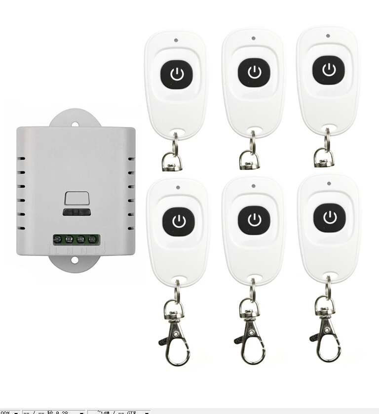 

1 ch RF wireless remote control switch 85V 110V 120V 220V Simple operation With manual button 1* receiver+6 * transmitter
