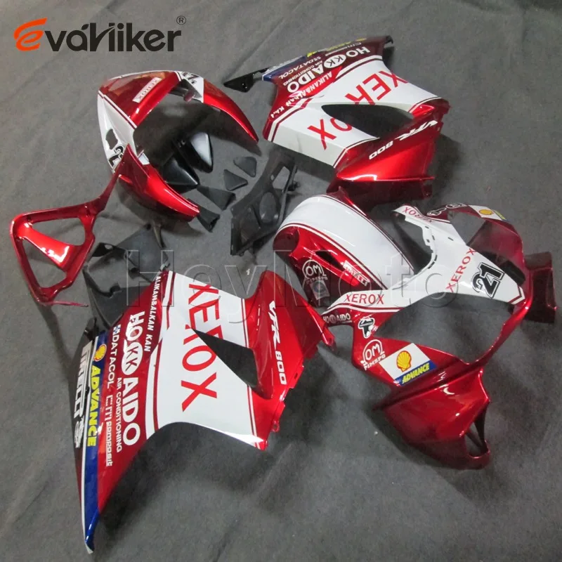 motorcycle cowl for VFR 800 2002 2003 2004 2005 2006 2007 2008 2009 2010 2011 2012 red white ABS motor fairing H2