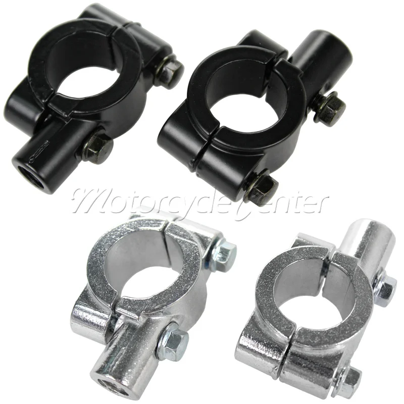 Universal 22mm Motorcycle Handlebar Rearview Mirror Mount Adapter Holder Clamp For Motorbike Scooter With 8mm Or 10mm Screw Hole