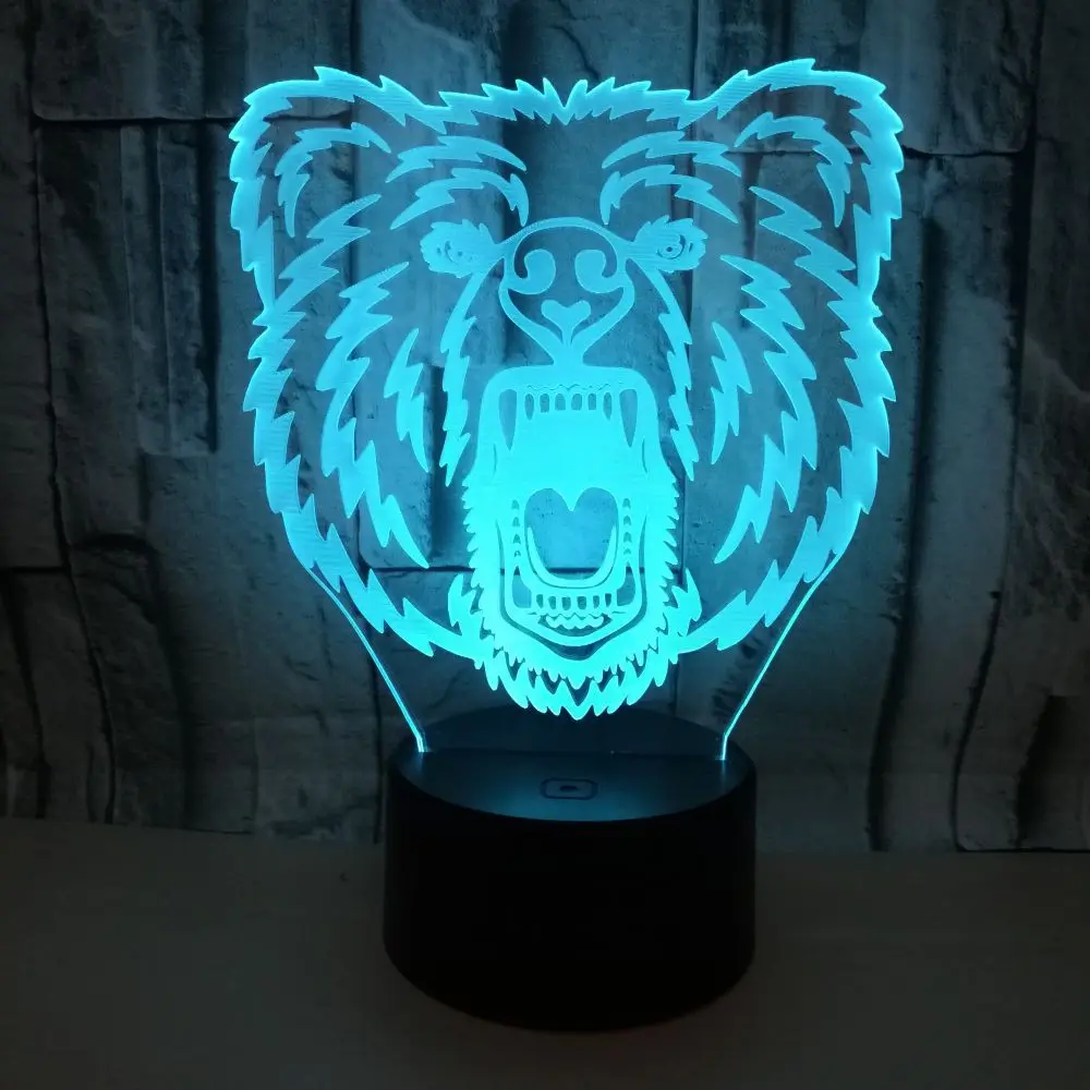 

New Bear Colorful 3d Desk Lamp Touch Control Gift Colorful 3d Night Lamp 3d Atmosphere Table Lamps For Living Room