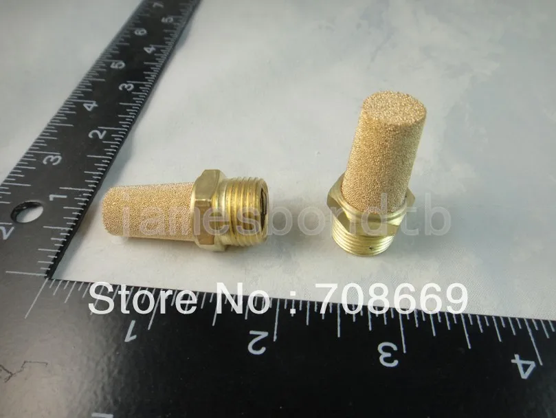 

100pcs Pneumatic Filter Silencer Sintered Bronze 1/4" BSPT