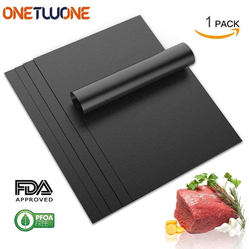 Alfombrilla antiadherente reutilizable para parrilla de barbacoa, alfombrilla para asar, utensilios para hornear, 40x30 cm