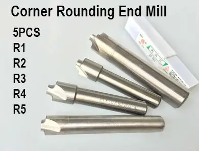 

Free Shipping - 5pcs New 2F Corner Rounding End Mill R1.0-R5.0 Endmill Tool Milling Cutter