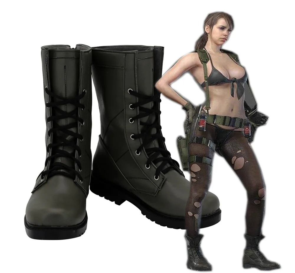 

Metal Gear Quiet Shoes Cosplay Metal Gear Solid V: The Phantom Pain Quiet Cosplay Boots Black Shoes Custom Made