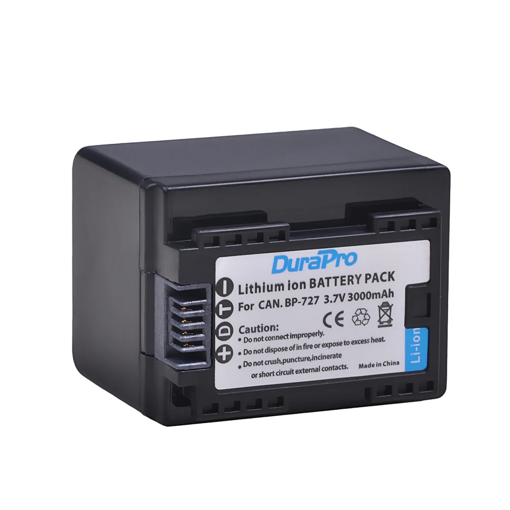 Imagem -04 - Bateria da Câmera bp 727 Mais Carregador de Carro para Canon Bp-709bp-718cg-700 Vixia hf M50 M51 M52 M560 R30 R32 R36 3000mah Bp727