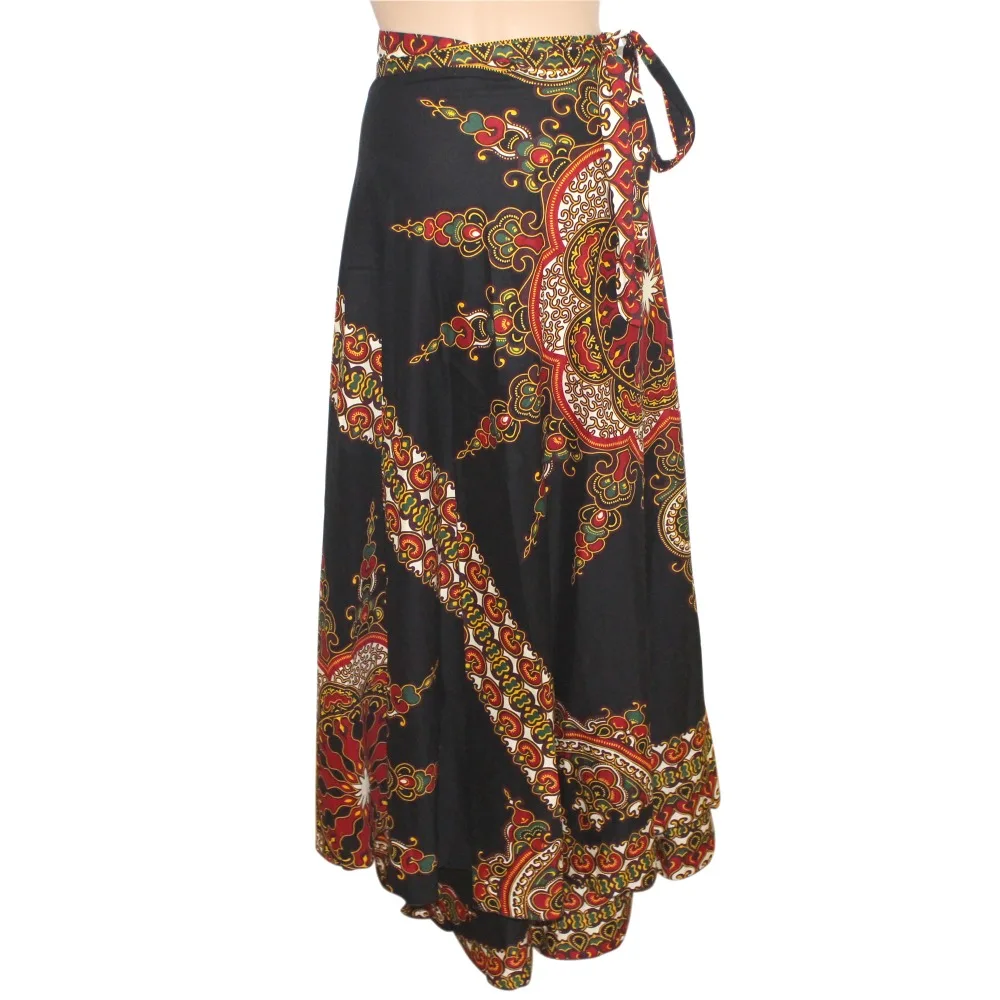 Dashikiage 2019 Nieuwe Mode Afrikaanse Print Lange Rok 100% Katoenen Rok Met Riem