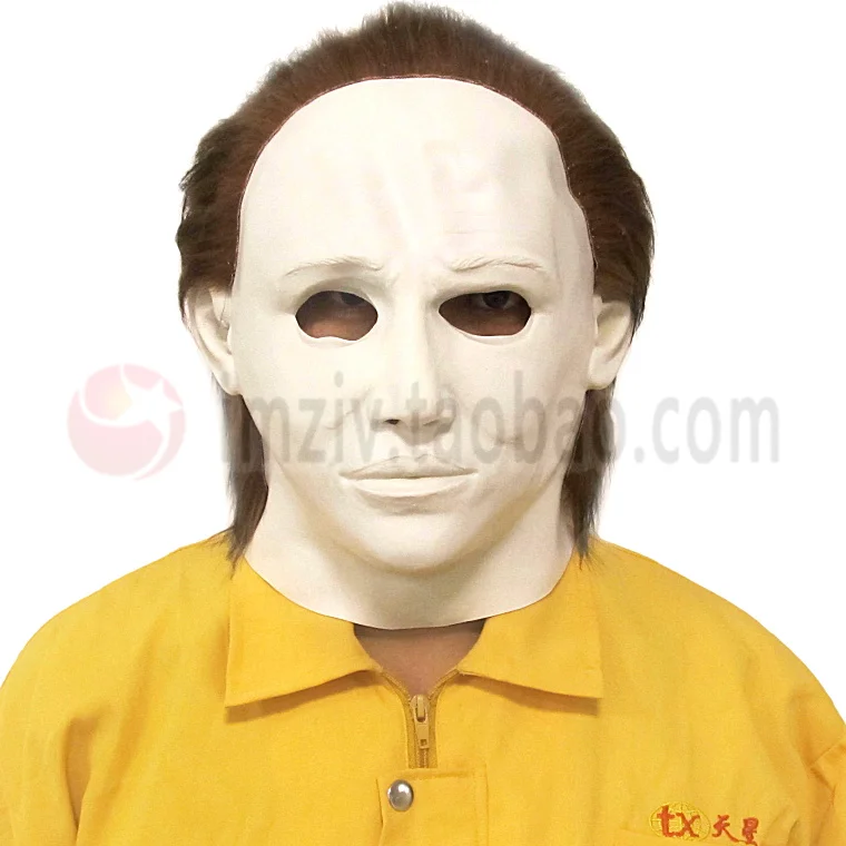 2017 New Famous Movie Scary Michael Myers Mask Horror Movie Halloween Cosplay Adult Latex Party Mask Full Head Ghost Mask Hair