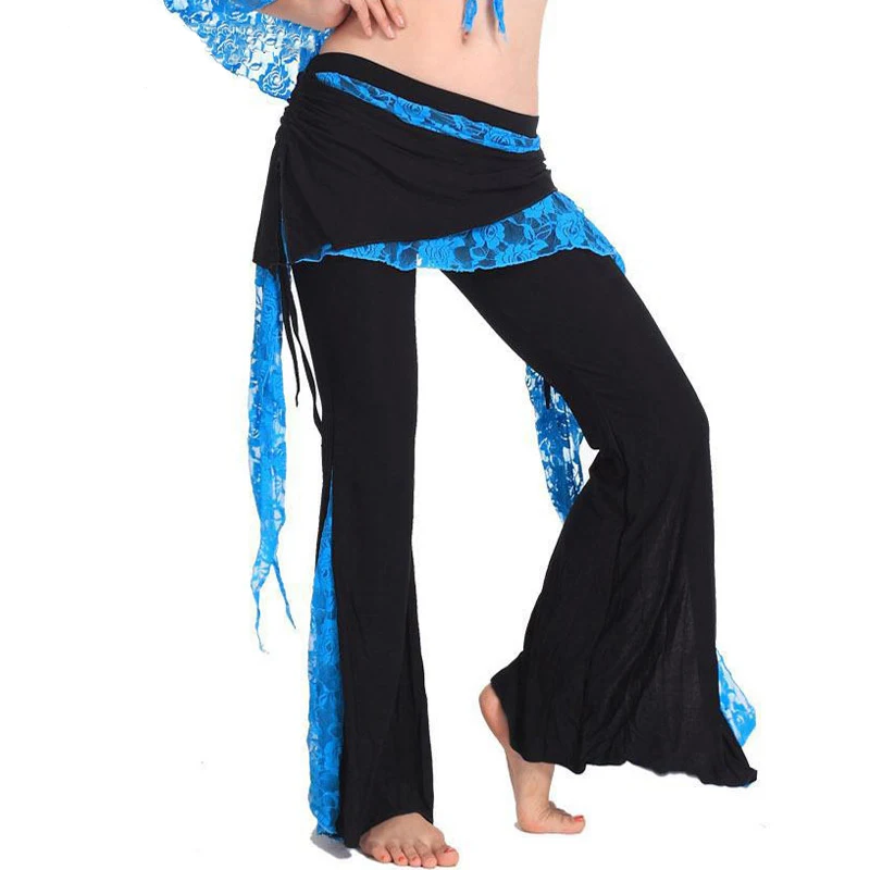 Tribal Belly Dance Training Trousers for Women Belly Dancing Lace Costume Pant 9 Colors