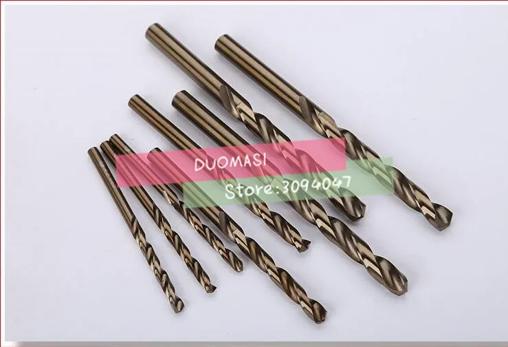 Spedizione Gratuita 10 PZ 5.0mm-8.0mm M35 Torsione Trapano Hss-Co In Acciaio Inox di Perforazione di Alta Qualità cobalto Trapano Trapano A Spirale Bit