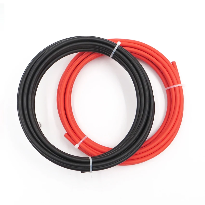 Free Shipping!! 4mm2 Black Red PV Solar Cable Used to  Connecte solar PV System Red +Black 5 meters