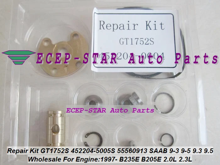 Turbo Repair Kit rebuild GT1752S 452204 452204-0004 55560913 Turbocharger For SAAB 9.3 9.5 9-3 9-5 97-05 B235E B205E B205L 2.0L