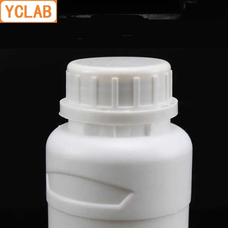 YCLAB 250mL HDPE Fluorinated Bottle Thick Wall Plastic Retention Sample Laboratory Chemistry Equipment