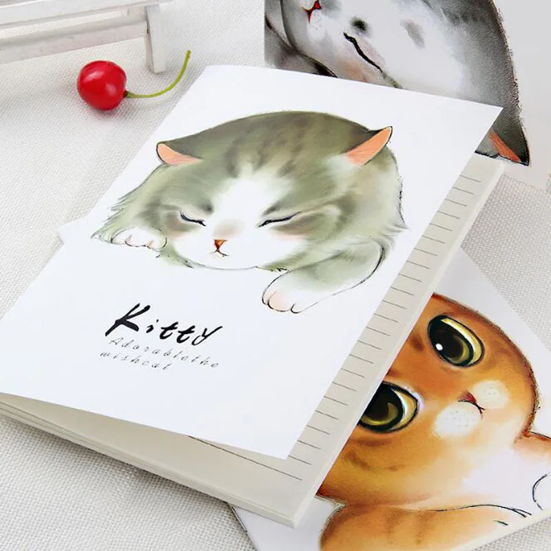 Cat Time A5 Notebook Student Notepad Soft Copy Book agenda settimanale Notebook per ufficio per materiale scolastico cancelleria coreana
