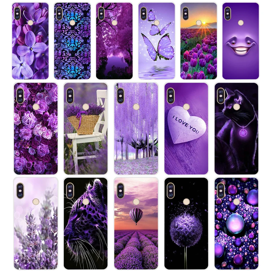 81SD infinity on purple Soft Silicone Tpu Cover phone Case for xiaomi redmi 5A 5Plus note 5 5A Pro mi 6