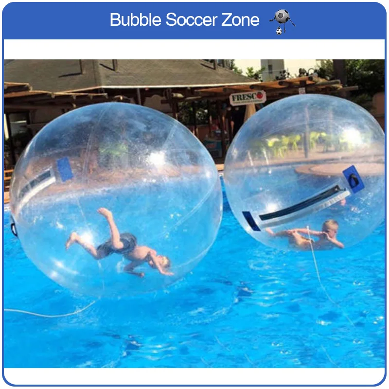 2m 0,8mm PVC Tanzen Ball Outdoor Transparent Aufblasbare Walking Wasser Ball Menschlichen Wasser Ball Riesen Ball Aufblasbare