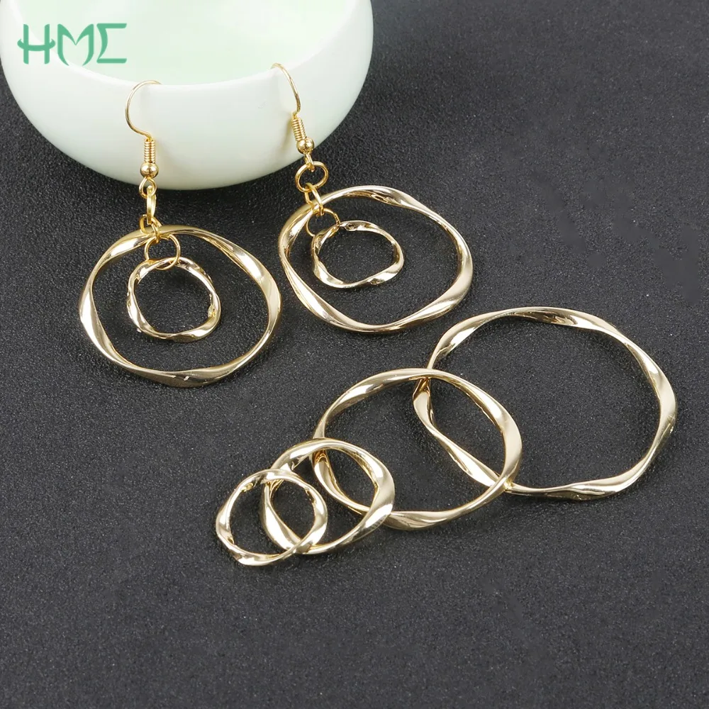17/20/32/42mm Geometric Circle Shape Zinc Alloy Beads Charm Pendant for DIY Earring Necklace Making Jewelry Findings Accessories