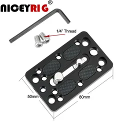 NICEYRIG Quick Release Plate Video Switching Camera Easy Plate Cheese Mount Plate DSLR Camera Cage Shoulder Rig Photography