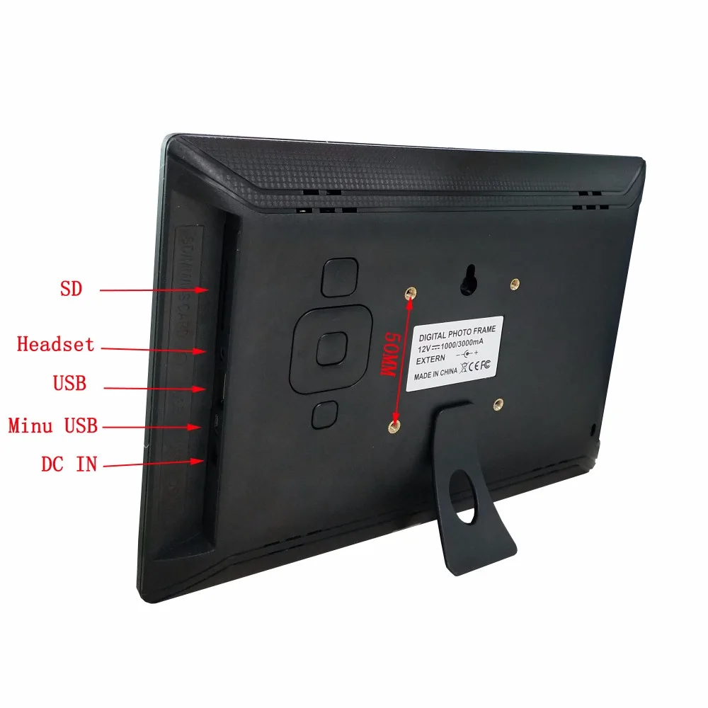 10 pulgadas IPS visualización ángulo completo alta resolución 1280*800 marco de fotos digital marco de fotos digital álbum digital