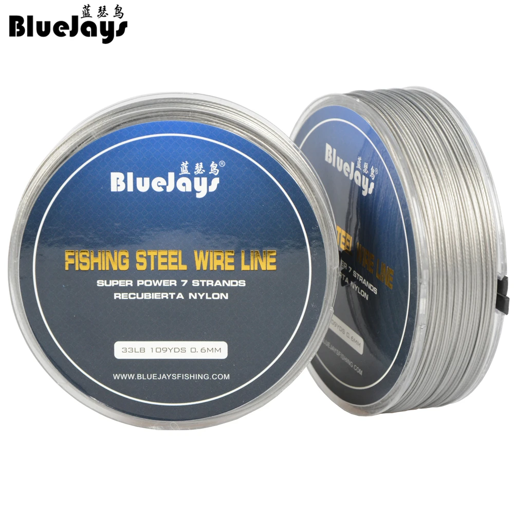 100M Fishing steel wire Fishing lines max power 7 strands super soft wire lines Cover with plastic Waterproof