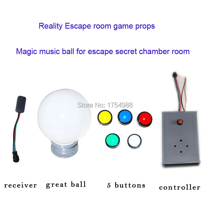 Takagism real life room escape prop  magic ball fantastic ball .music big ball for escape secret chamber room