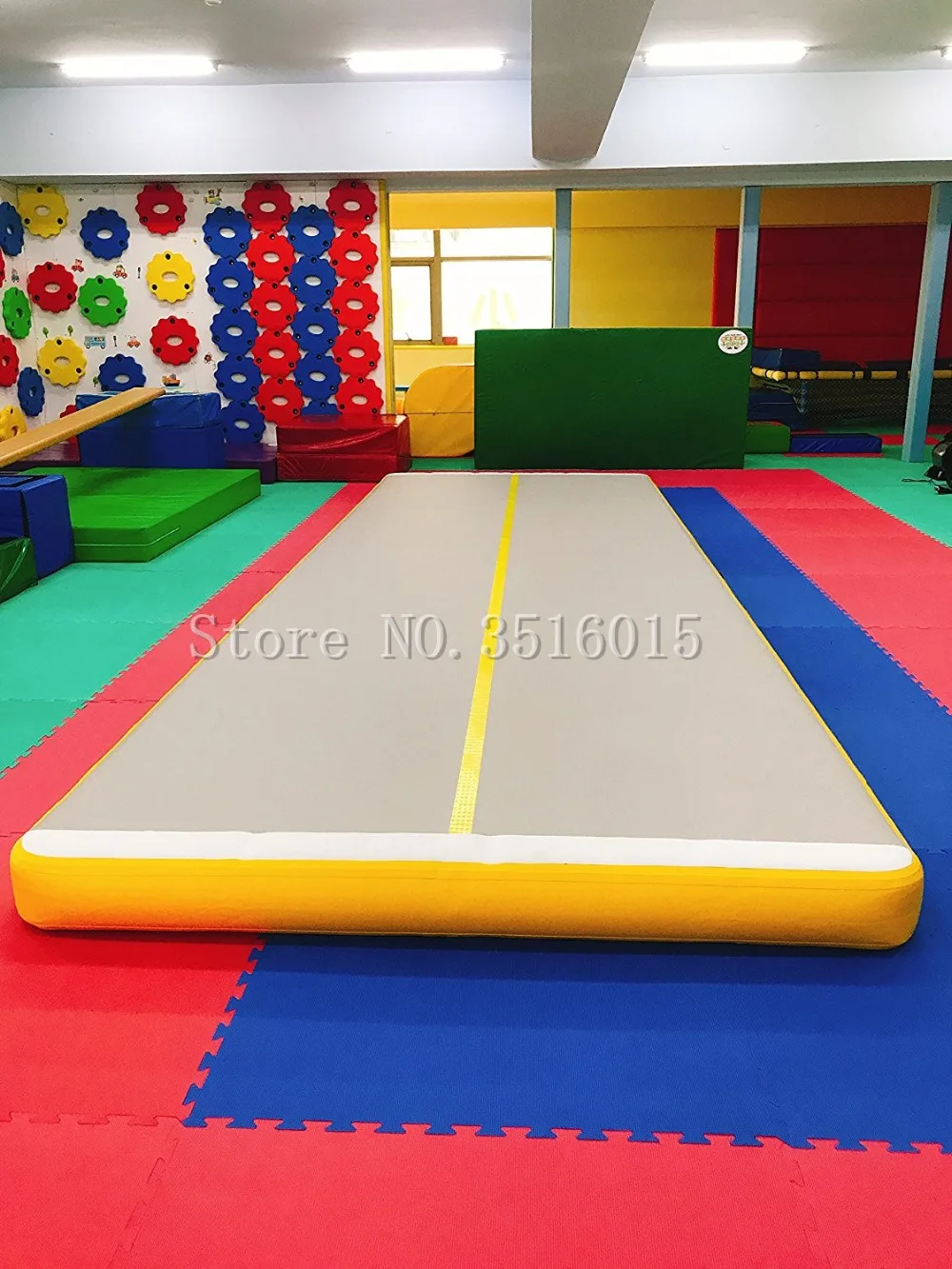 Free Shipping 5x1x0.2M Inflatable Gymnastic Mat Professional Air Track Tumbling Mat with Pump for Practice Gymnastics, Cheerlead