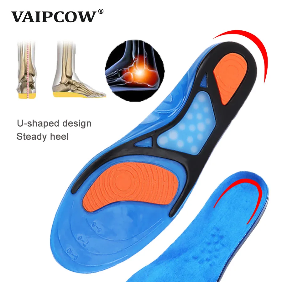 Top quality Gel insoles breathable comfortable silicone insole deodorant shock absorption shoe insole sport inserts