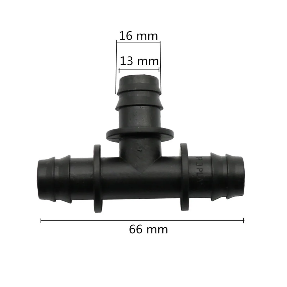 13mm kolczasty Tee trzy sposób ogród wody złącza do DN 16 rury domu ogród podlewanie nawadnianie połączenia systemu stawów 5 sztuk