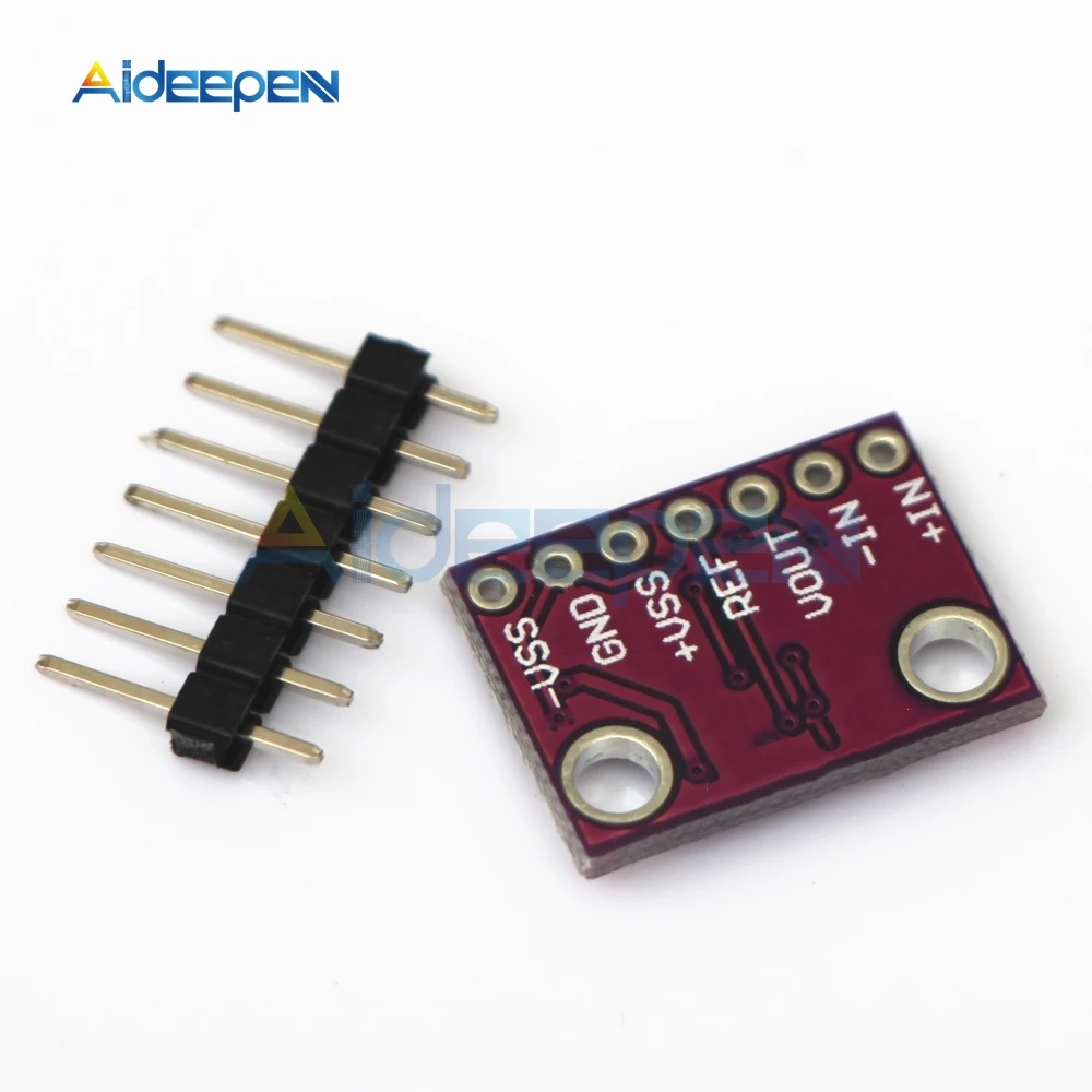 Imagem -02 - Módulo Amplificador de Instrumentos de Alta Precisão Ad8221ar Cmrr dc Ganho Ajustável Amplificadores de Instrumento Programável