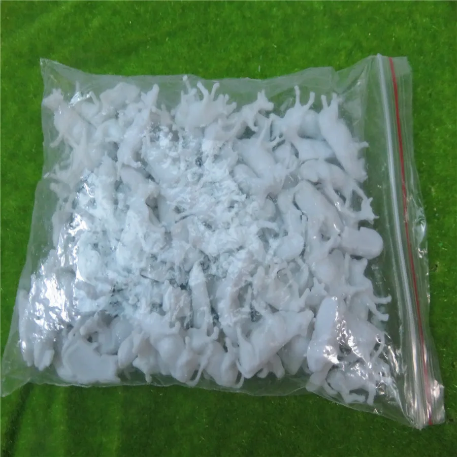 50pcs 1:150 UnPainted White Farm Animals Cows N Scale