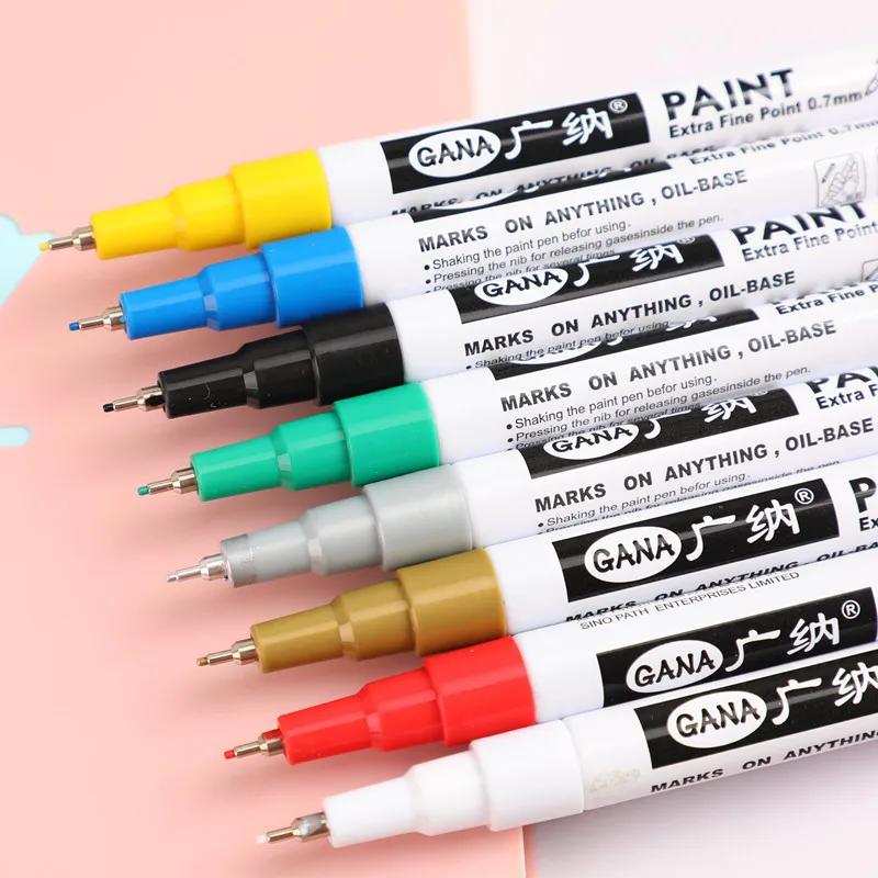 1 Pcs Needle Paint Pen 8 Color Drawing Fineliner Soft Brush Micron Art Markers Sketching Pens Japanese Stationery Art Supplies