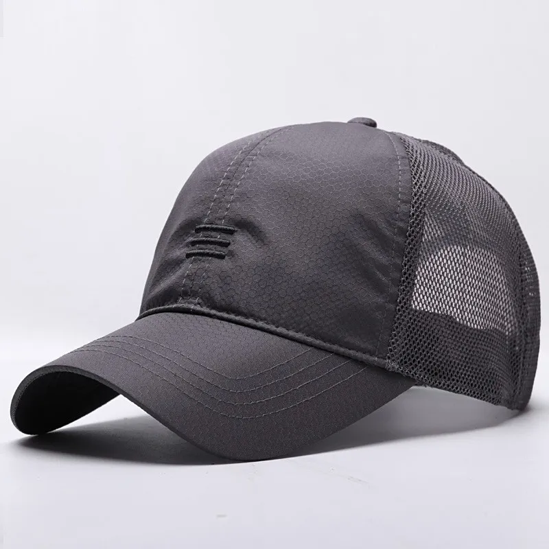 Male Large Size Peak Cap Men Summmer Mesh Truker Hats Big Bone Man Dry Quickly Cool Baseball Caps  M 55-60cm L 60-65cm