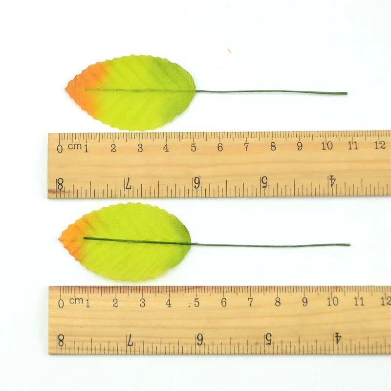 200 pezzi di foglie di rosa artificiale per Scrapbooking fai da te decorazione per feste a casa di nozze forniture di artigianato in foglia verde di plastica finta