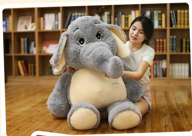 huge lovely plush elephant toy big stuffed elephant doll pillow doll about 128cm