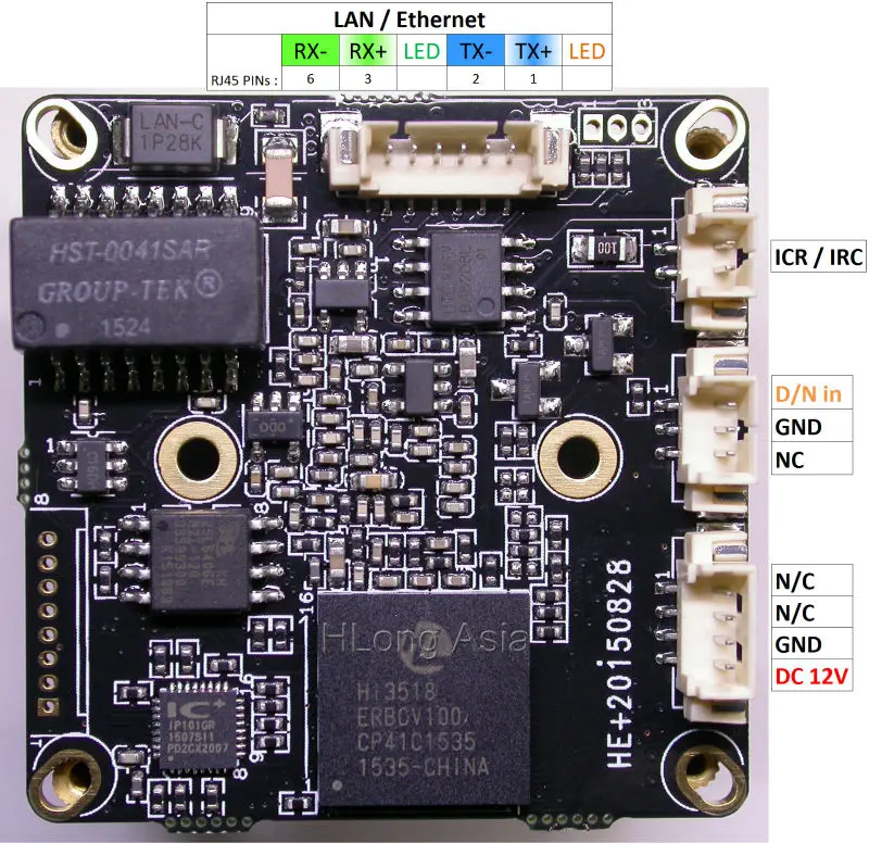 Enhanced night vision IPC 720P 1/3