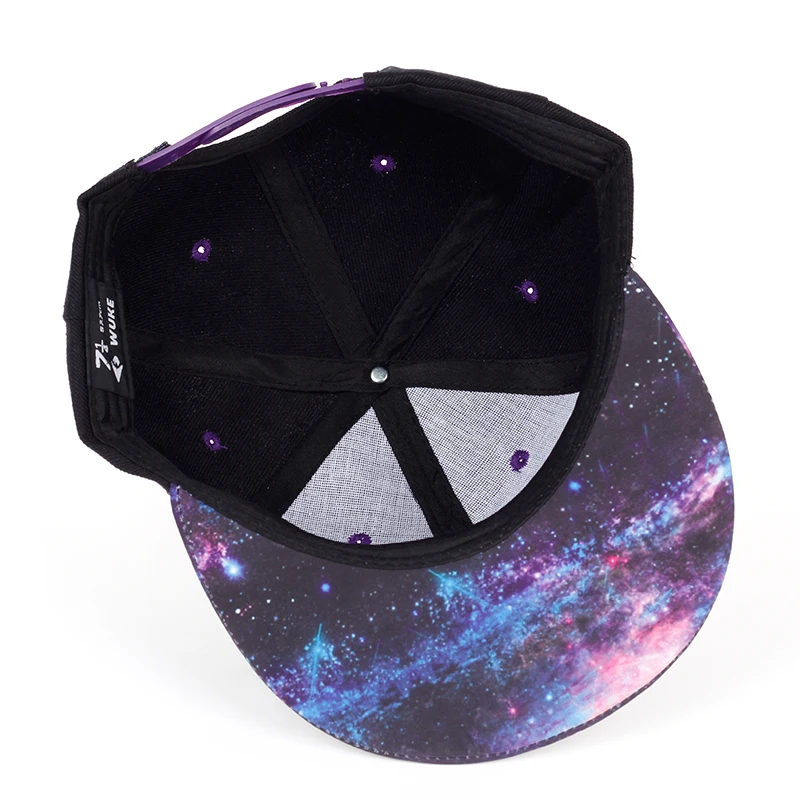 Casual solid color lady hip hop hat fashionable men and women adjustable baseball hat street stitching purple sky cap