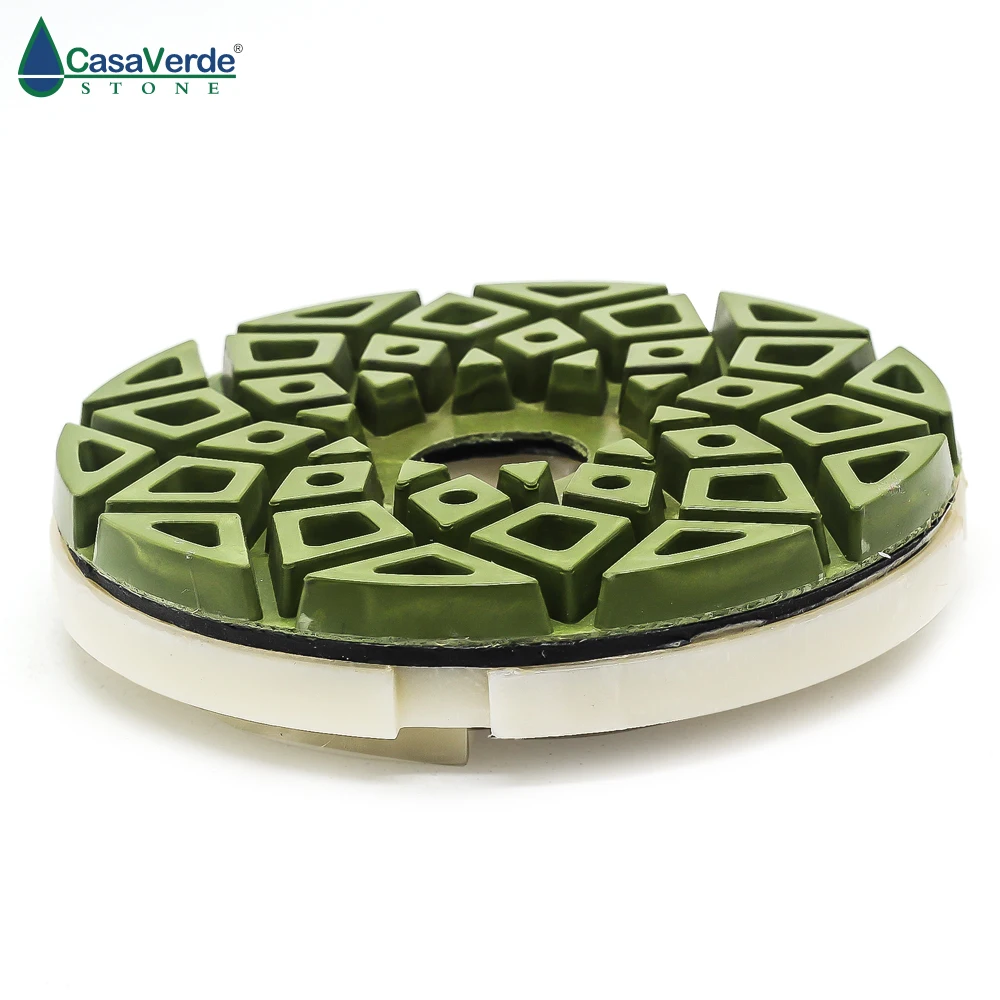 Dc-cegpp02 5 Inch Edge Polishing Pads Abrasive Wheels Snail Lock Back For Marble And Granite