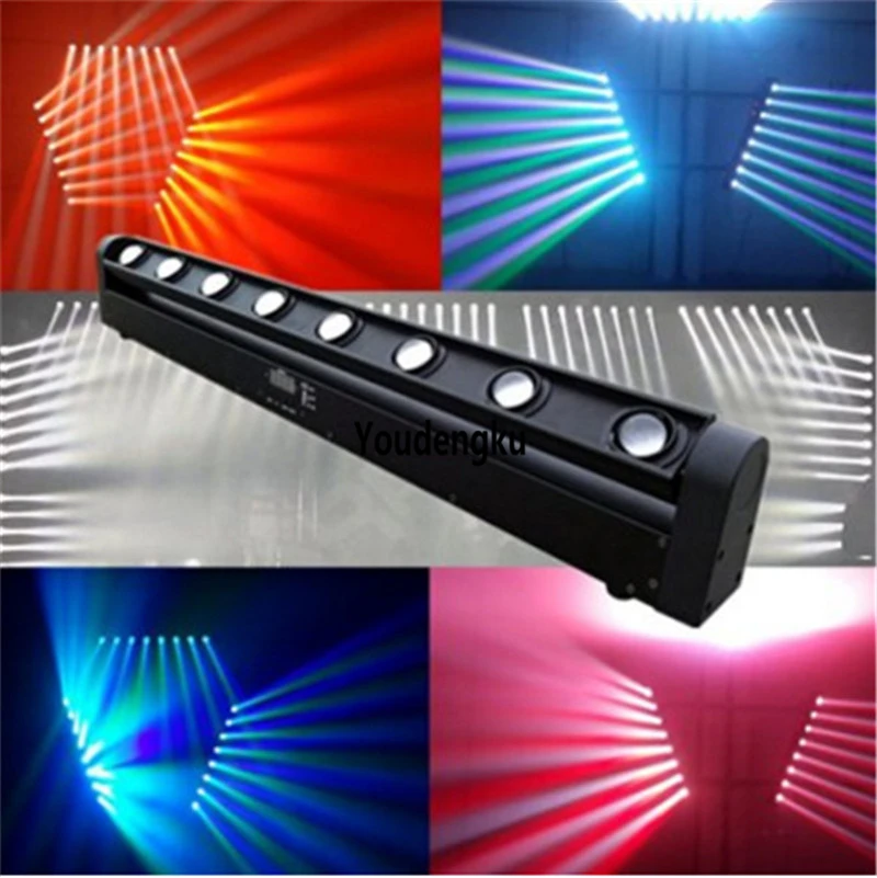 4 pieces adj sweeper led moving beam stage lighting 8 x 10w rgbw 4 in1 led pixel beam moving bar light