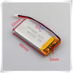 li-po XHR-2P 2.54 3.7V 600mAh 502248 482249 polymer lithium battery Bluetooth wireless speaker learning machine