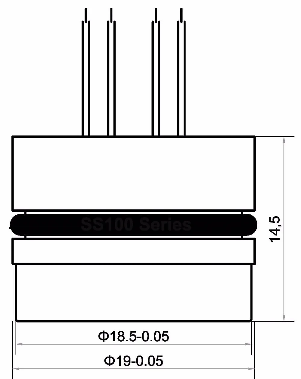Drucksensor-Zellenwandler DC 5 V oder 1,5 mA Versorgung 20 kPa 100 mbar 10 bar 1,6 MPa mV belüftetes Messersignal AISI 316L-Membran – Detail 4