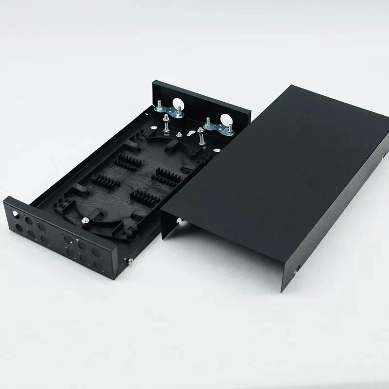 12 ядер FTTH ST пустая коробка терминала SPCC 12 портов ST волоконно-оптическая коммутационная панель FTTX распределительная коробка черная ftthELINK 3 шт.