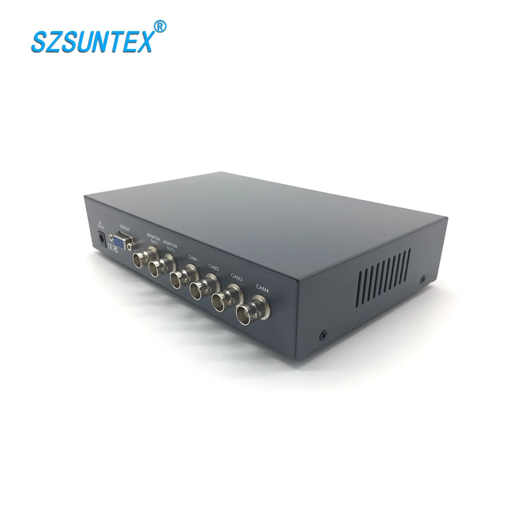 SUNTEX Upgrade Version 402V 4 Channel cctv multiplexer  VGA output video  Quad Splitter processor