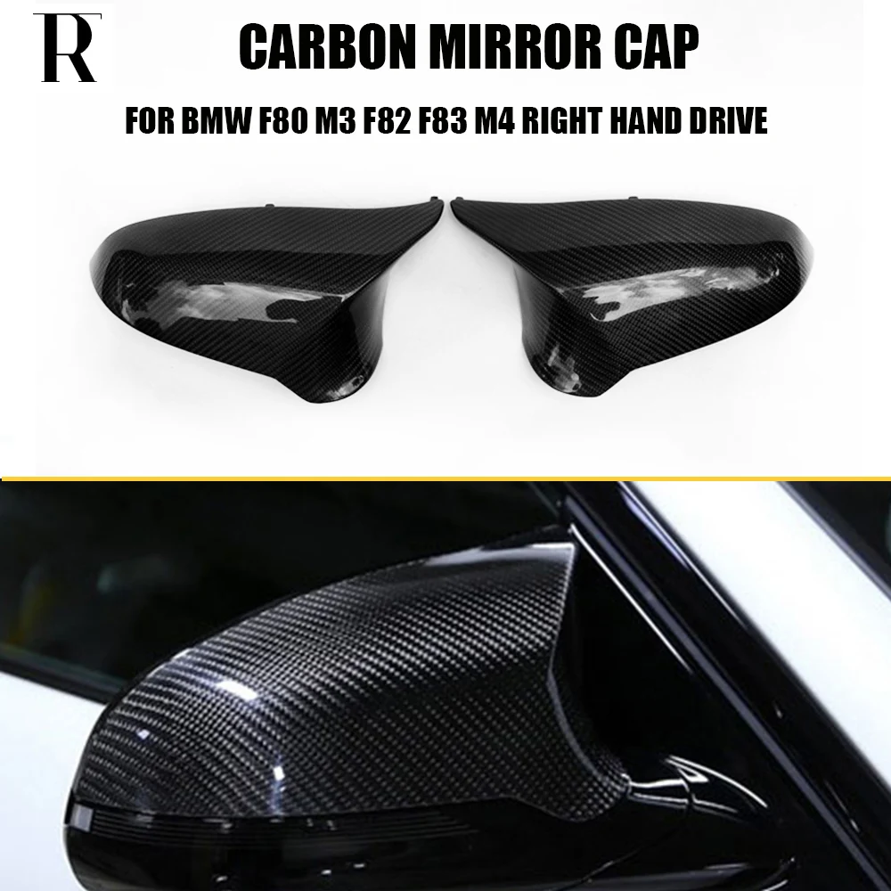 Right Hand Drive Replaced Style Carbon Fiber Side Mirror Cap For BMW F80 M3 F82 F83 M4 2014 - 2019