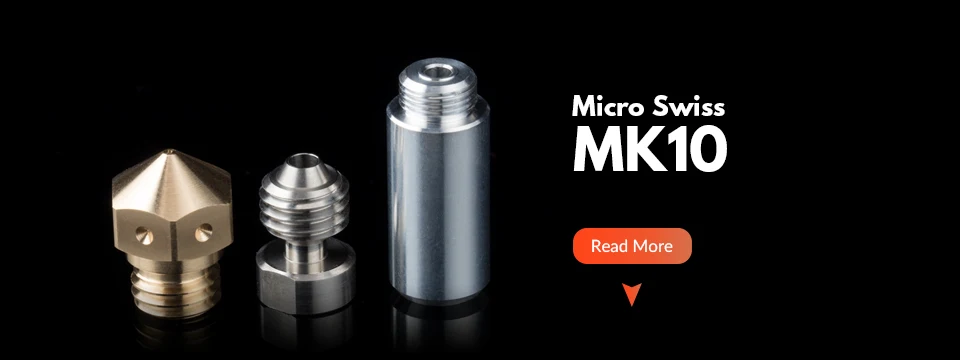 Hochwertiges Micro Swiss MK10 Vollmetall-Hotend-Kit MK10 Düse M7 3D-Drucker-Kit Gewindedüse Drei Arten von Materialien – Detail 1