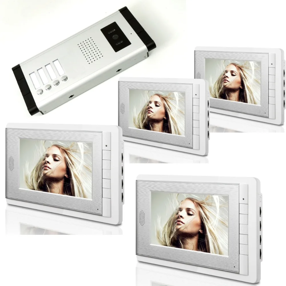 1V4 7 Inch LCD Display Wired Video Door phone