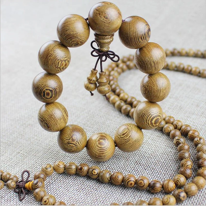 Yanqi chicken wing wood Buddhist Prayer Beads Tibetan Mala Buddha Bracelet Rosary Wooden Bangle women men jewelry pulseira